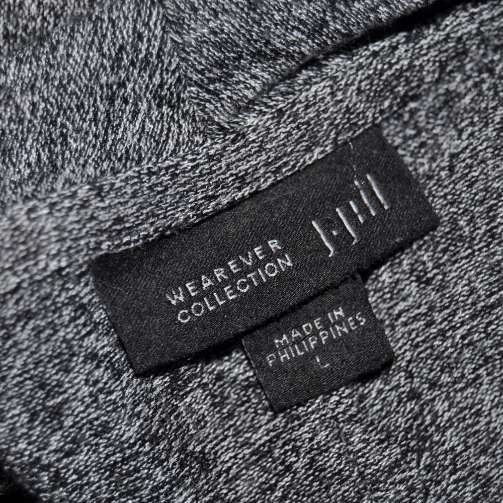 J.JILL Wearever Gray Marled Open-Front Cardigan D1 - Picture 5 of 7